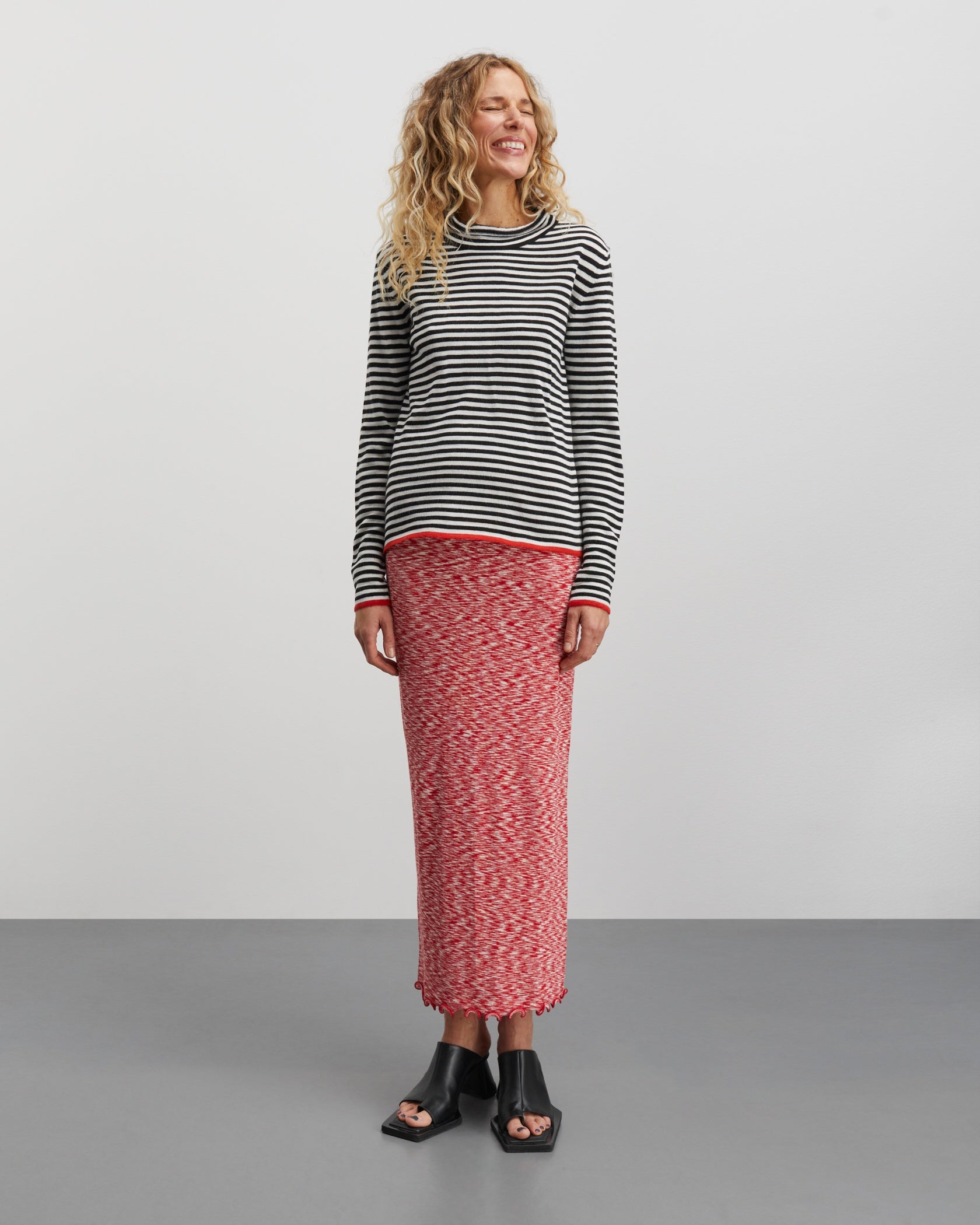 2X2 Cotton Space Maxine nederdel - Multi Red